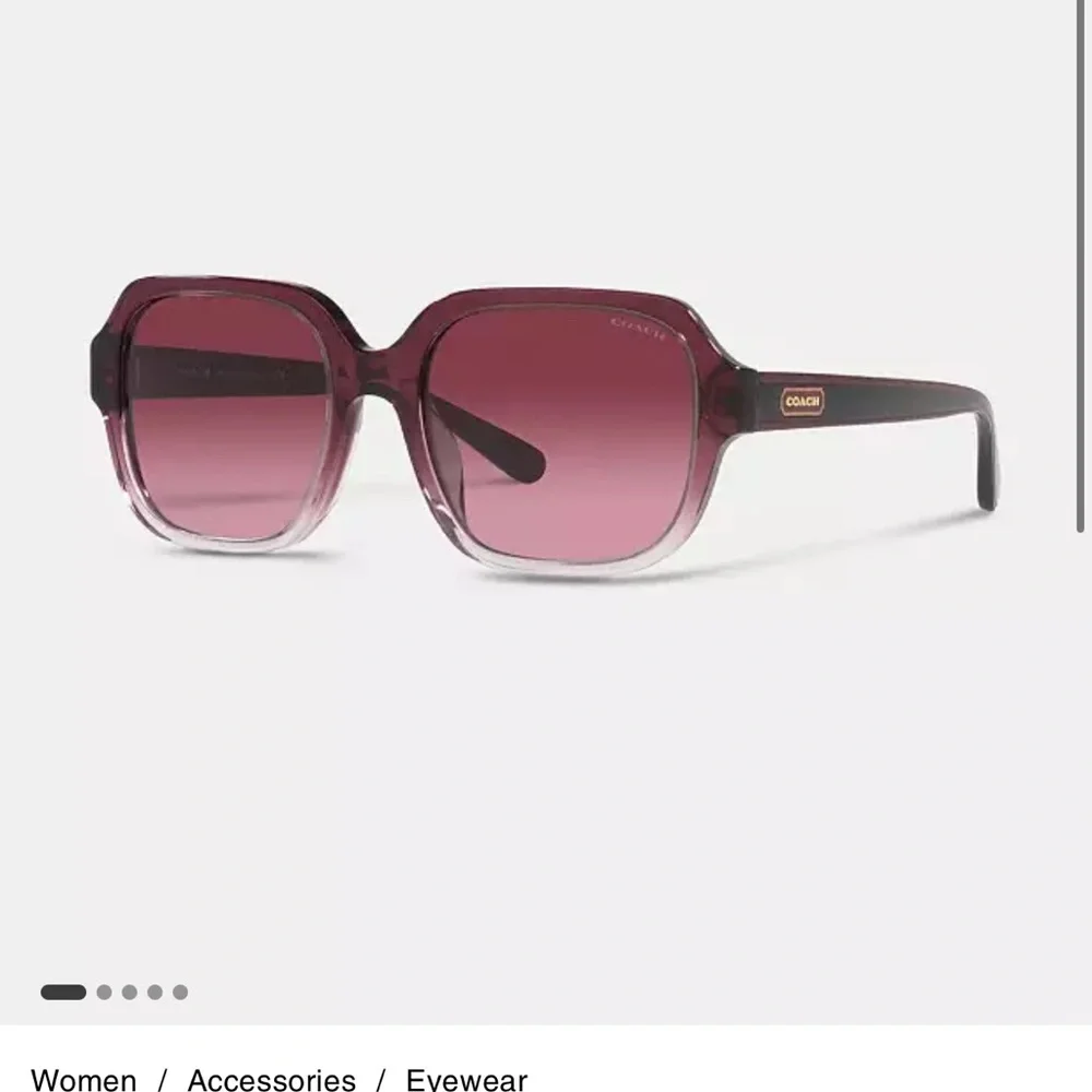 Coach Women's Sunglasses in Burgundy and Pink - Picture 2 of 2